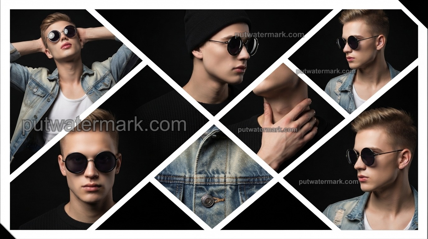 Portrait photo with a single watermark in the corner